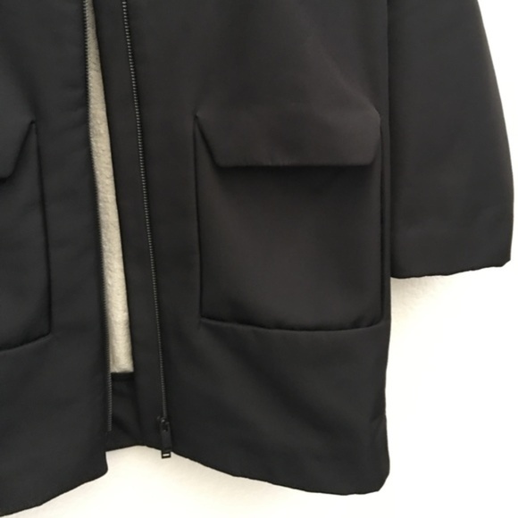 COS black cocoon coat - Picture 3 of 8